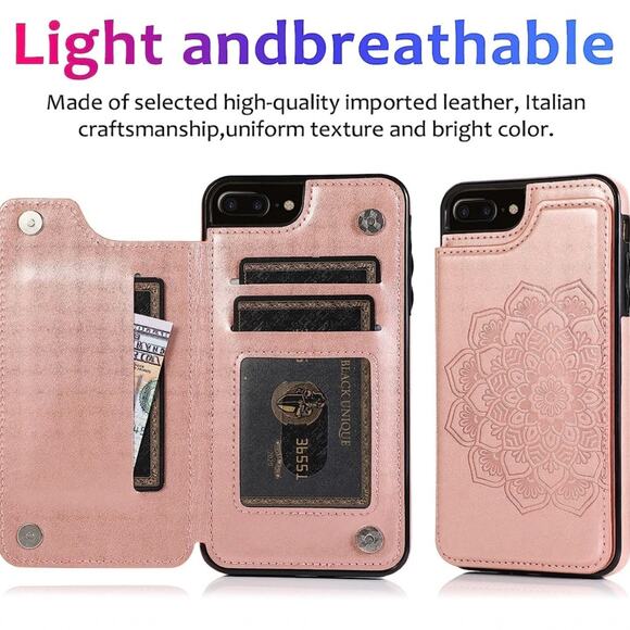 Card Holder Slot Kickstand Phone Cover for iPhone - Picture 2 of 8